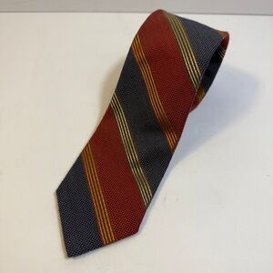 Robert Talbott Wool Silk Tie Red Blue Handmade in USA Luxory Best of Class